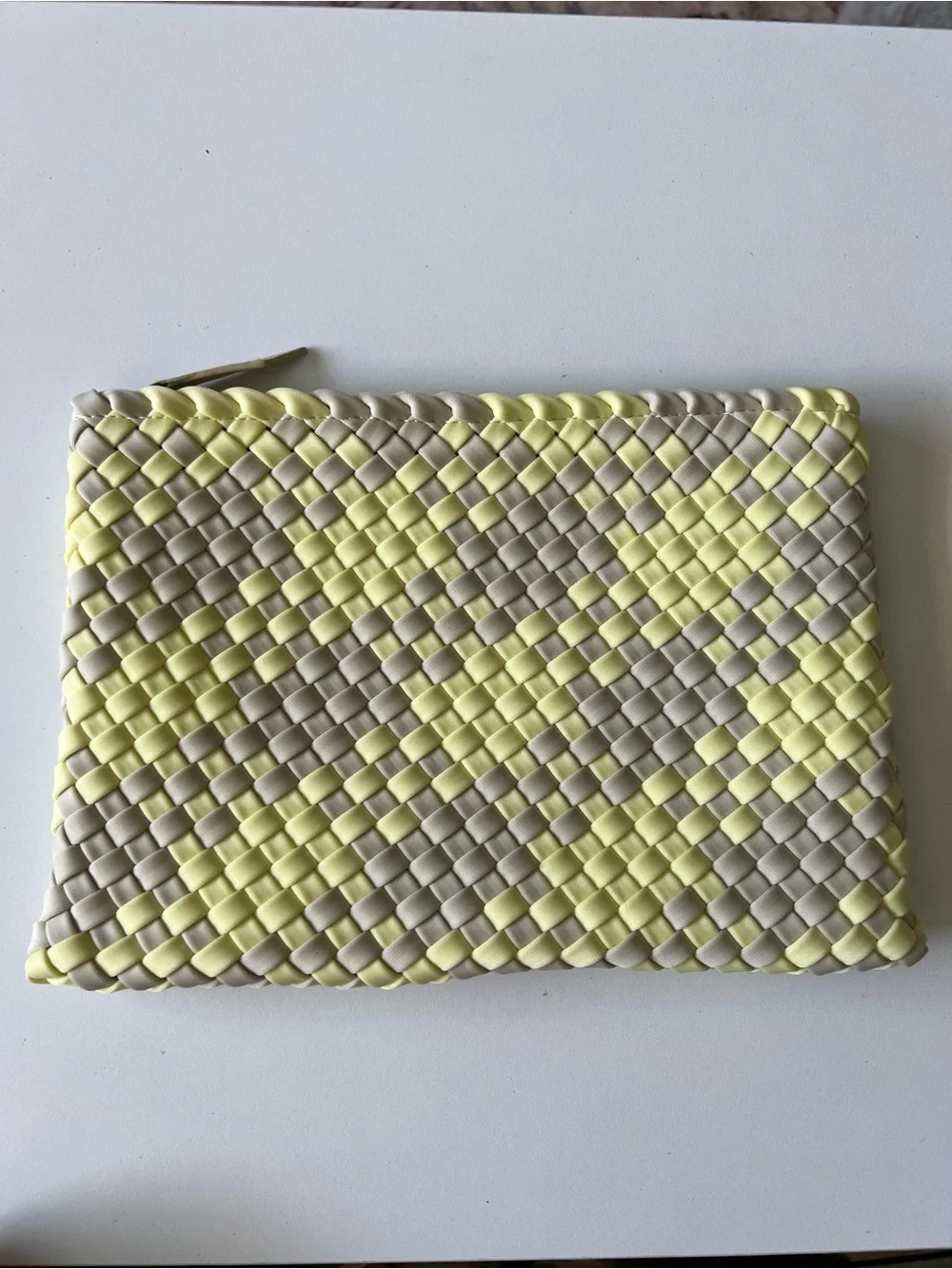 Naghedi Clutch Lime Green and Gray